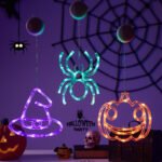 Halloween hanging decorations suction cup lights, festival supplies ornaments, party Halloween LED - shaped lights - Image 4
