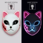 Halloween glowing mask - LED cat face - Image 4