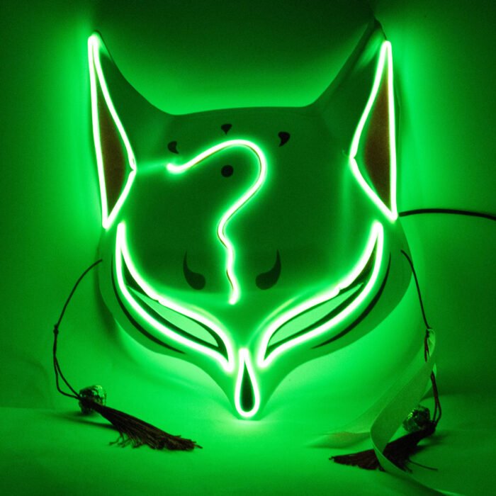 Fox Mask with LED Lights - Halloween Cyberpunk - Image 6