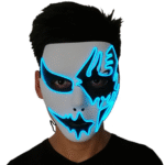 Cold-light handsome man luminous hand-painted LED dance party Marshmello mask cosplay Halloween