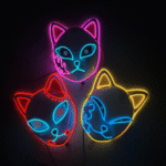 Halloween glowing mask - LED cat face