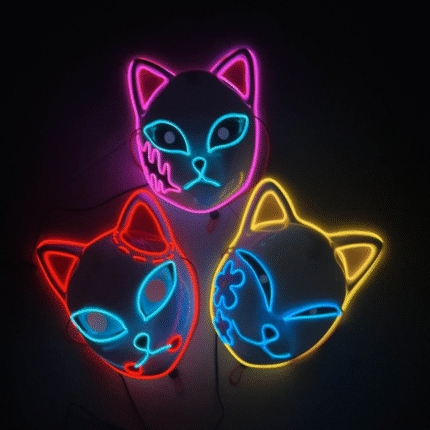 Halloween glowing mask - LED cat face
