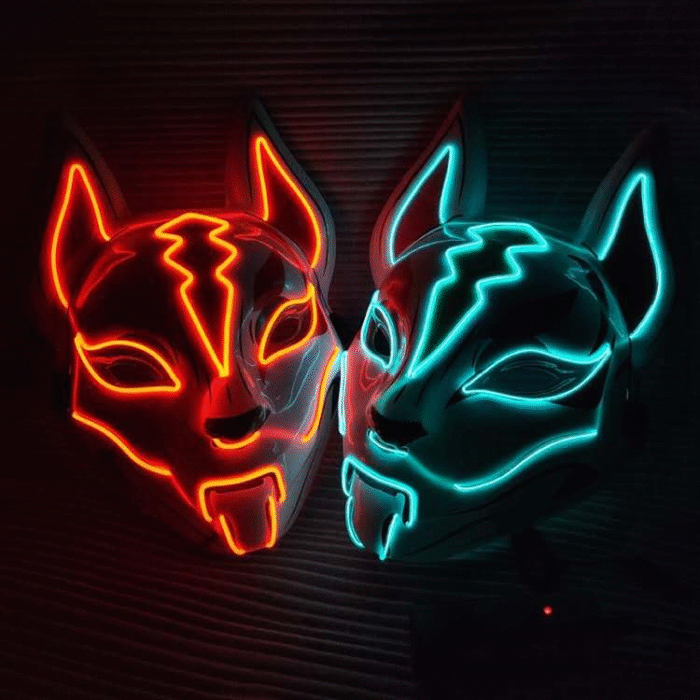 Fortnite Luminous Mask, LED Sky Fox, Wholesale, Cosplay - Image 1