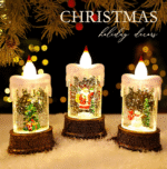 Christmas Light-Up Water-Filled Candles - Creative Small Wind Lamps, Night Lights & Christmas Decorative Ornaments