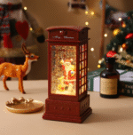 Christmas Telephone Booth Snow Globe Lantern