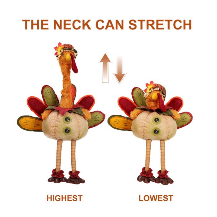 Thanksgiving Turkey Plush Toy with Retractable Function - Image 3