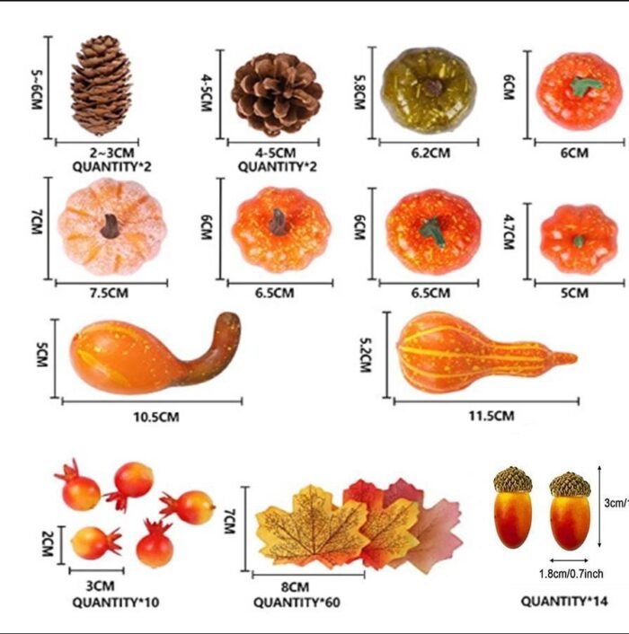 Product Description of Foam Fake Pumpkin Decoration Model Accessory Set - Image 4