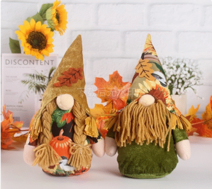 Thanksgiving Pumpkin Faceless Gnome Doll