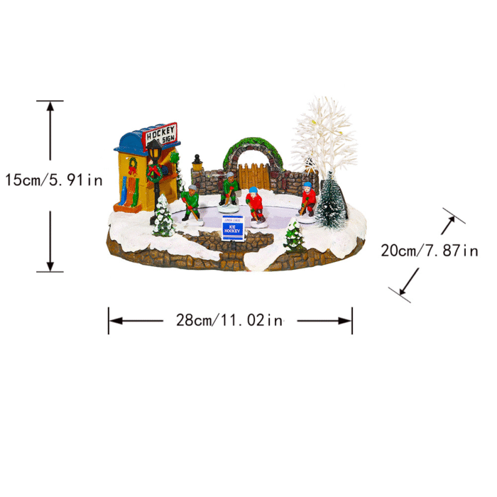 Christmas Decorations: Electric Music - Playing, Light - Up Snow Scene House Resin Crafts, Desktop Ornaments, Christmas Gifts - Image 4