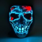 3D Stereo Luminous Mask, LED - Shaped Luminous Face Mask for Halloween Stage Parties and Clubbing with Cold - light Sheets - Image 2