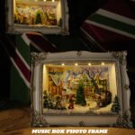 Christmas Scene Lighted Music Box Photo Frame - Image 2